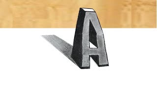 Pencil Art Drawing 3D Letters Drawing easy 3d [upl. by Aneroc460]