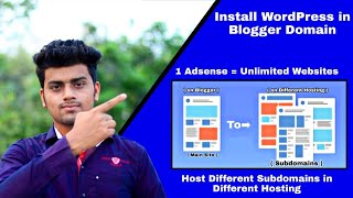 How To Use WordPress In Blogger Website Domain  Host Adsense Website in Hosting amp Blogger Both [upl. by Itin1]