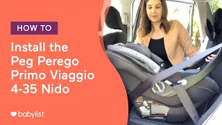 How to fit Peg Perego Viaggio Flex into a car [upl. by Norrej]