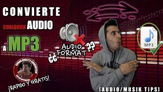 Convierte CUALQUIER AUDIO a MP3 Rápido y GRATIS AUDIOMUSIK TIPS [upl. by Ilrebma]