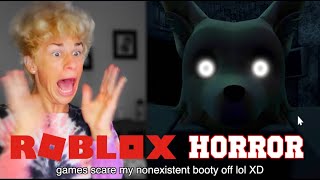 i played ROBLOX HORROR GAMES again cause i like getting scared [upl. by Enajyram]