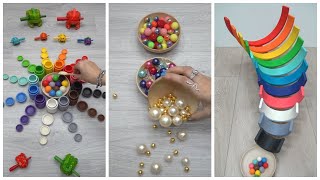 Oddly Satisfying video compilation with beads bells balls marble run xylophone and more [upl. by Sosna]