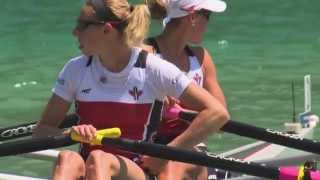 Identical Lightweight mens and womens doubles at the World Rowing Cup II in Aiguebelette FRA [upl. by Desberg]