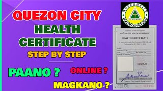 Quezon City Health Certificate Online  STEP by STEP guide  PART 1 2022 [upl. by Tteragram]