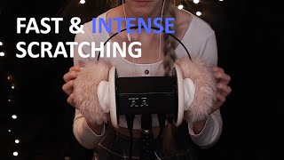 ASMR  Fast amp intense earmuff scratching  Sleep Study Meditation Tingles  3Dio [upl. by Suolevram]