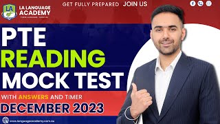 PTE Reading Full Mock Test with Answers  December 2023  Language academy PTE NAATI IELTS Experts [upl. by Trauner]