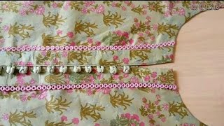 very stylish and beautiful new neck design cutting and stitching sewing neckdesign [upl. by Sinaj733]