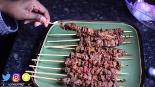 BEEF SUYA STICK MEAT KEBAB RECIPE [upl. by Layor389]