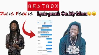 Foolio  BeatBox Lyric Prank On My Mom😱😬  Must Watch🤦🏽‍♂️ [upl. by Mehalick]