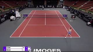 Live Tennis Coverage Audrey Albie 🇫🇷 vs Rezai Aravone 🇫🇷 WTA Limoges [upl. by Nierman257]