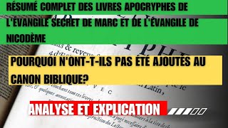 livres apocryphes LÉVANGILE secret de Marc et lévangile de Nicodème [upl. by Mae]