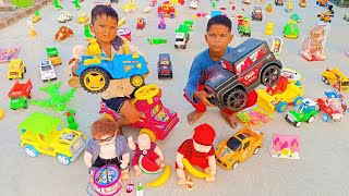 क्रिएट के अंदर निकाले खिलौने😱 tractor🚜 jcb helicopter 🚁 gadi wala cartoon video toys for kids [upl. by Caspar]