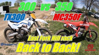 23 Husky TX300 vs 22 Gas Gas MC350 Back to Back [upl. by Lemal508]