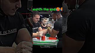 Ermas gasparini vs Larry wheels ermas take devon larratt revenge🥵☠️🥵viral armwresling ytshorts [upl. by Eirene863]