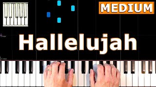 Hallelujah  Piano Tutorial MEDIUM  Leonard Cohen [upl. by Naashar]