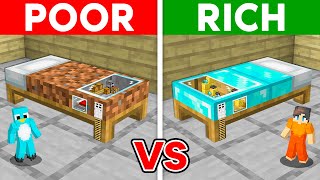 Milo POOR vs Chip RICH HOUSE INSIDE BED Build Challenge in Minecraft [upl. by Addam231]