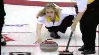 Jennifer Jones Best Curling Shot [upl. by Ahsauqal807]