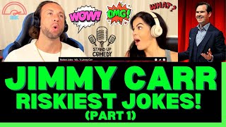 First Time Hearing Jimmy Carr Riskiest Jokes Vol 1 Reaction  OH NO WHAT DID WE GET OURSELVES INTO [upl. by Elatnahs]