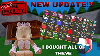 BUYING ALL THE NEW ITEMS Flee the Facility Christmas and Valentines Update [upl. by Ellerud994]