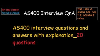 AS400 interview questions  Part 1 [upl. by Joerg]