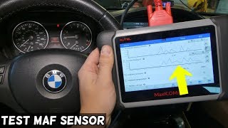 HOW TO TEST MAF ON BMW 325i 328i 335i 316i 318i 320i 335d 320d 318d 325xi 328xi [upl. by Takeshi]