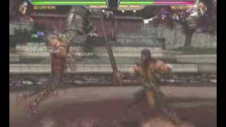 Mortal Kombat VS DCU Scorpion Combo and Jax combos [upl. by Nwahsit745]