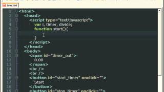 JavaScript Tutorial  Timers  Making a Stopwatch [upl. by Isman]