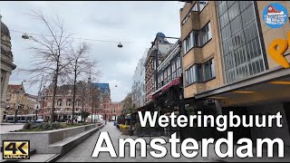 🇳🇱 AMSTERDAM 4k Walking Tour  Weteringbuurt  a stroll around UNESCO World Heritage Canal Ring [upl. by Eibocaj]