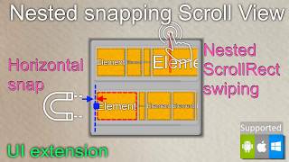 Nested ScrollView with snap Unity plugin for AssetStore [upl. by Prasad]