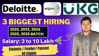 Biggest Hiring  Wipro Deloitte UKG Companies  Off Campus 2026 2025 2024 2023 2022 Batch [upl. by Lyndon]