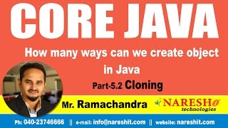 How many ways can we create Object in Java Part 52 Cloning  Core Java Tutorial [upl. by Nesyaj968]