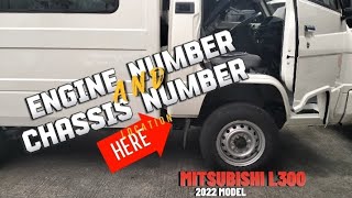 Engine and Chassis number LocationMitsubishi L300 [upl. by Hilar]