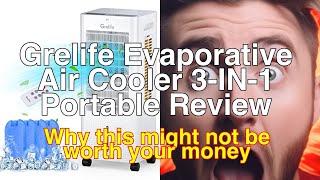 Grelife Evaporative Air Cooler Review 3IN1 Portable Air Cooler with Fan amp Humidifier [upl. by Rolph]