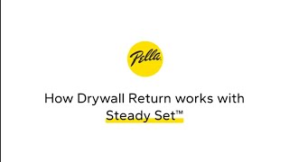 How Drywall Return Works with Steady Set [upl. by Matt]