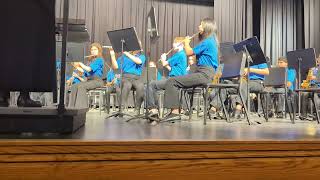 Allison Middle School Wichita KS band concert March 28th 2024 4th song 6th grade [upl. by Wilen]