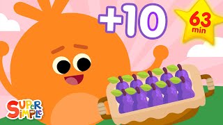 Adding Up To 10  More  Kids Songs  Super Simple Songs [upl. by Tasia]