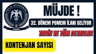 DİKKAT  32 DÖNEM POMEM İLANI GELİYOR  ✅  ALIM SAYISI  ✅ İLAN TARİHİ  ✅ TÜM DETAYLAR ✅ [upl. by Nazarius649]