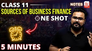 SOURCES OF BUSINESS FINANCE class 11 ONE SHOT  business chapter 8  GAURAV JAIN [upl. by Etteluap]