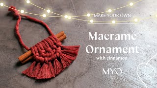 Christmas Tree Macramé Ornament  Julgransprydnad i Makramé [upl. by Post]