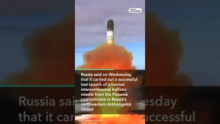 Russia TestLaunches Intercontinental Ballistic Missile [upl. by Norling]