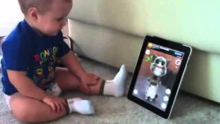 Little Boy With Talking Tom Funny  Telugu Two [upl. by Siduhey]