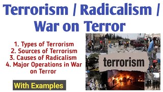 Modern Concepts in Contemporary Criminology  Terrorism  Radicalism  War on Terror  Criminology [upl. by Enenaj]