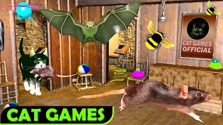 CAT GAMES  Catch Mice Bats Flies Balls Toys amp String Games for Cats VIDEOS FOR CATS TO WATCH [upl. by Hadihsar]