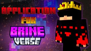 My Application For BRINE VERSE  MaxoBrine REHANsGAMINGyt brineverseapplication [upl. by Assener]