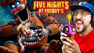 Five Nights at Freddys THE MOVIE Game Hide Kids in Animatronics Challenge w FGTeeV [upl. by Idnew]