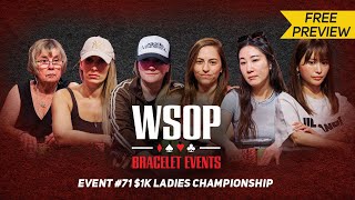 WSOP 2024  Ladies Championship Final table with Jamie Kerstetter PREVIEW [upl. by Hynes]