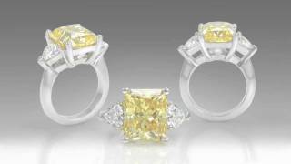 Custom Designed Ring Set With Canary Yellow Russian Brilliants®  The Best Simulated Diamonds [upl. by Mairim]