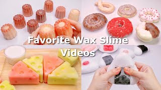 【ASMR】40分間割る❗️いろんなパキパキスライムたち💥【音フェチ】Favorite Wax Slime Videos 다양한 왁스 슬라임 요약 [upl. by Eirrej]