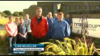 Tytex Youghal Factory Closes  RTE News Youghal 2010 [upl. by Nnaharas970]