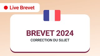 🔴 LIVE BREVET 2024  Correction du Brevet de français [upl. by Aranahs]